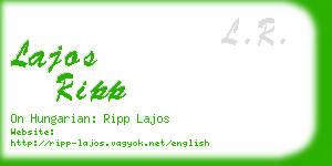 lajos ripp business card